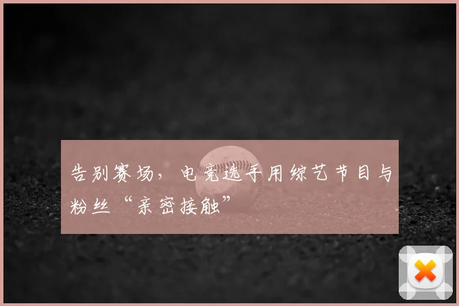 告别赛场,电竞选手用综艺节目与粉丝“亲密接触”